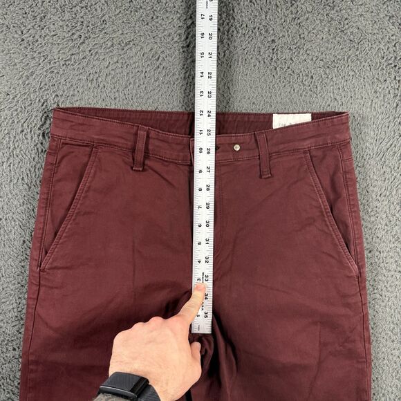 Rag & Bone Pants Mens 30x30 Red Slim Fit Stretch Chinos Preppy Casual - Picture 11 of 15